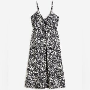 H&M Twist-detail Dress Midi Length Sleeveless Size Small Women Black Pattern